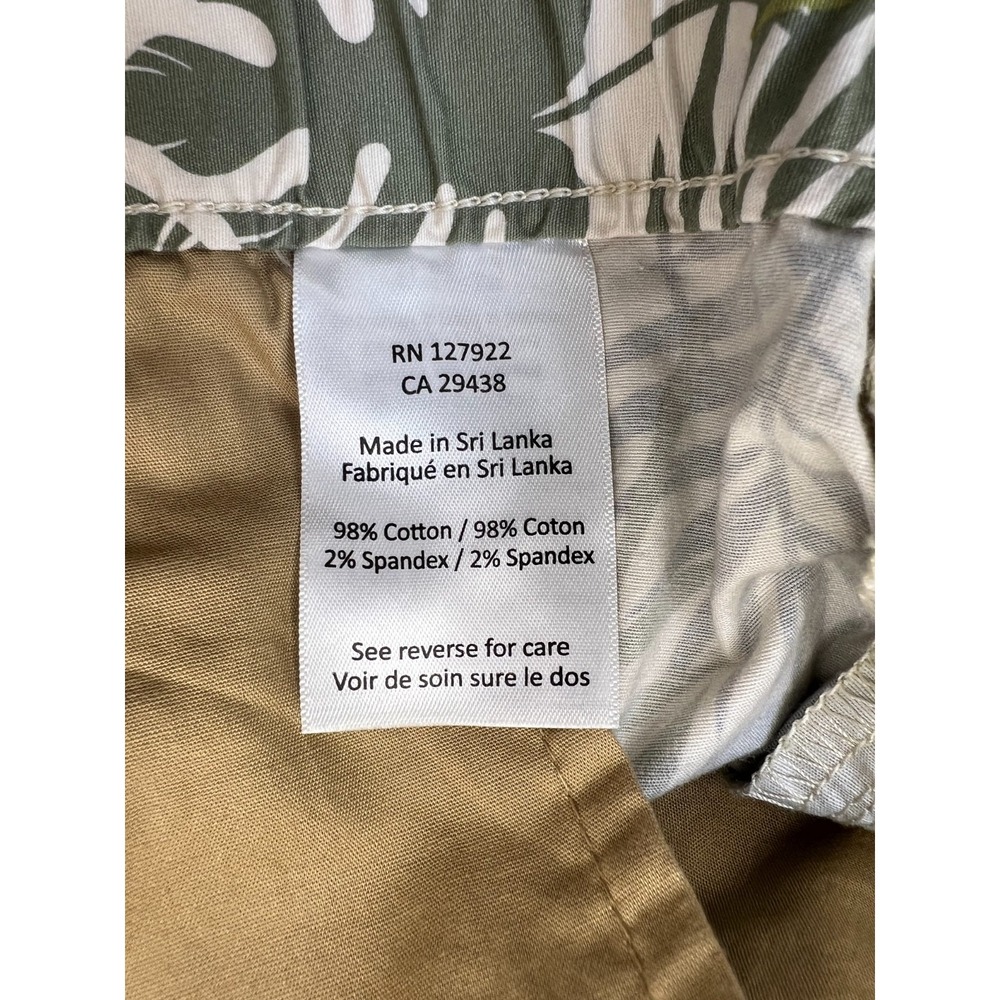 NWT Mountain Khakis Poplin Deck Shorts XL Leaf Print Stretch 7" Inseam Summer - Picture 6 of 13